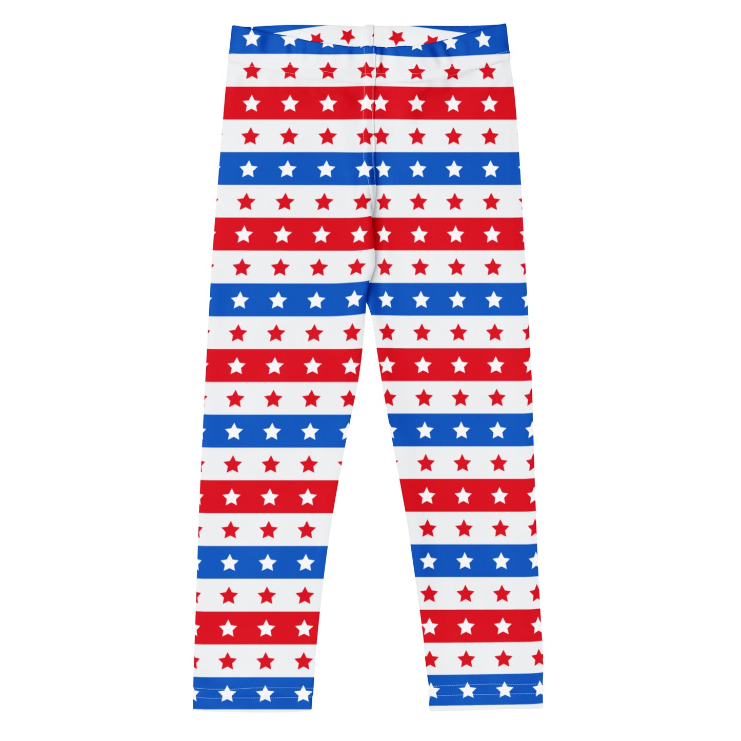 Kids Red, White and Blue Stars and Stripes Buttery Soft Leggings