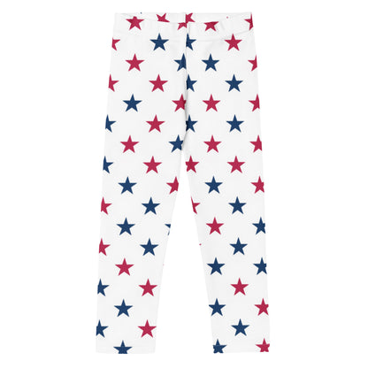 Kids Red and Blue Stars Buttery Soft Leggings