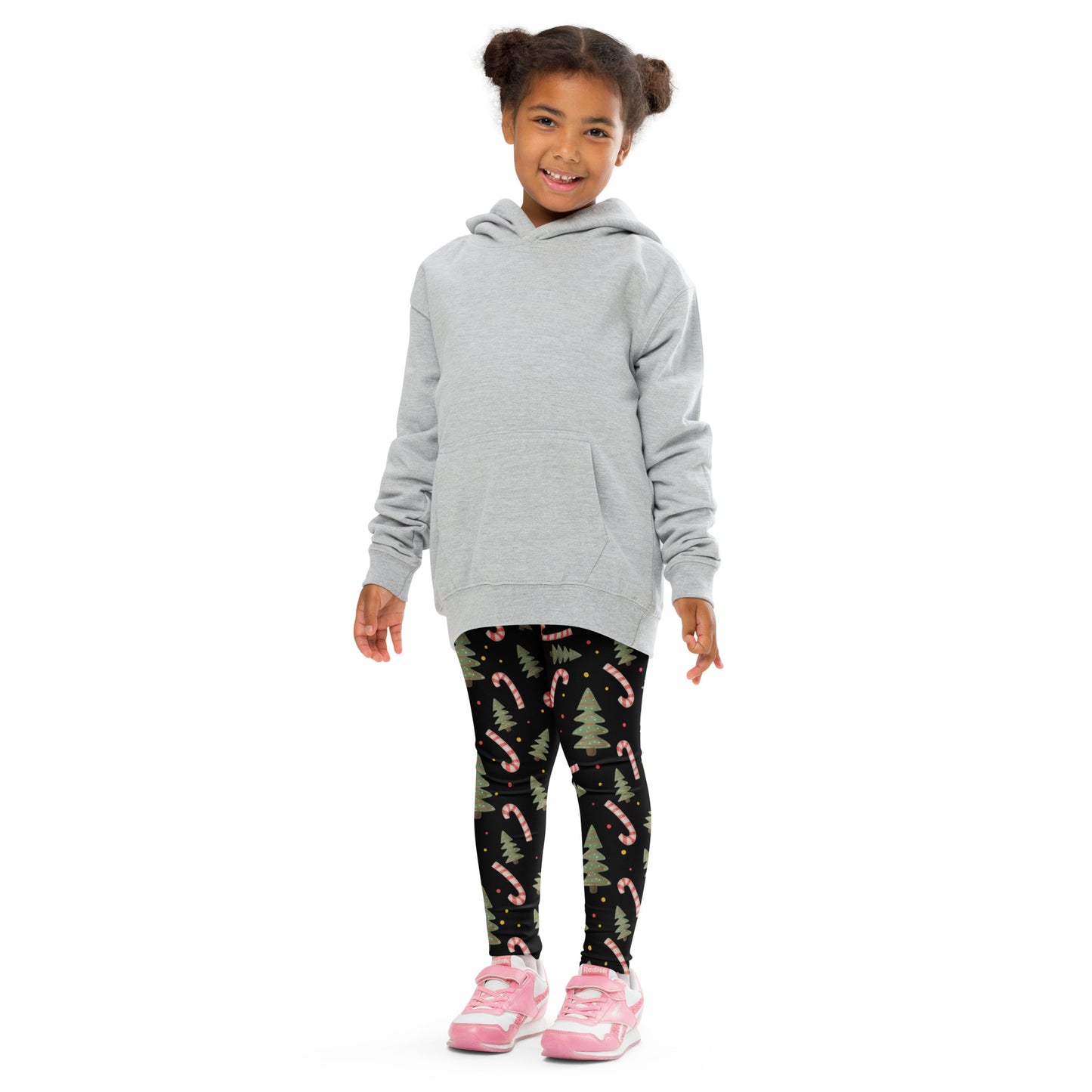 Kids Christmas Candy Canes & Trees Buttery Soft Leggings