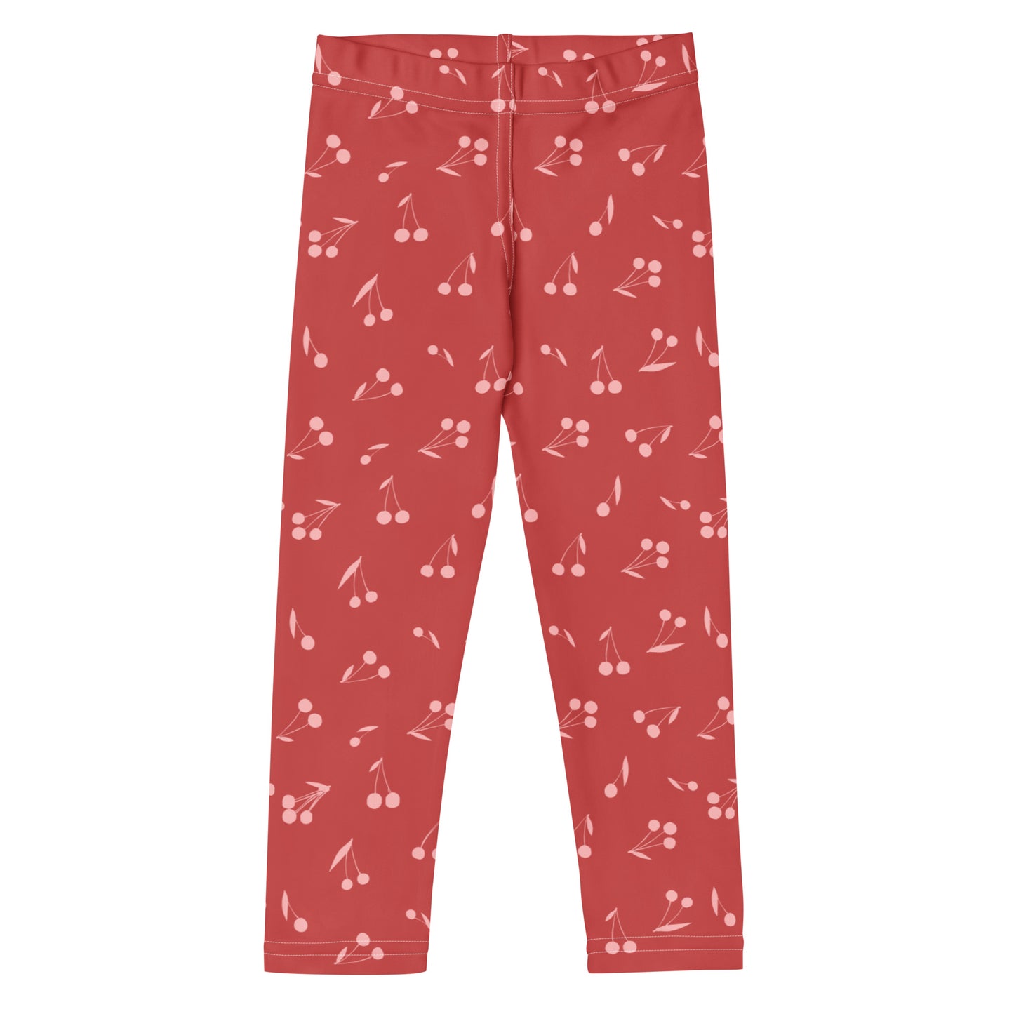 Girls Pink Cherry Pattern Buttery Soft Leggings