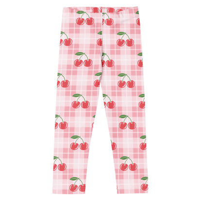 Girls Cherry Plaid Buttery Soft Leggings