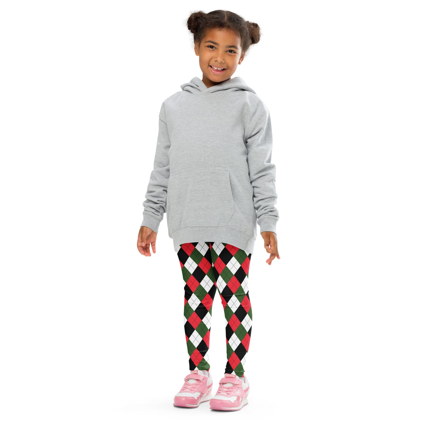 Kids Red and Green Argyle Buttery Soft Leggings