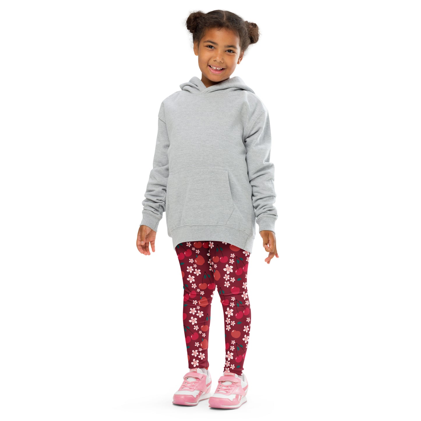 Girls Cherry Blossom Print Buttery Soft Leggings