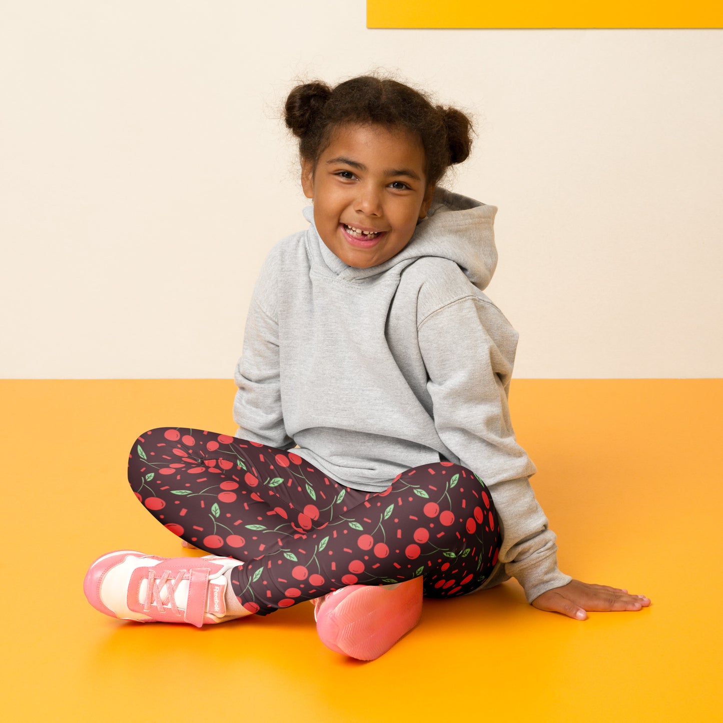 Girls Cherry Print Buttery Soft Leggings