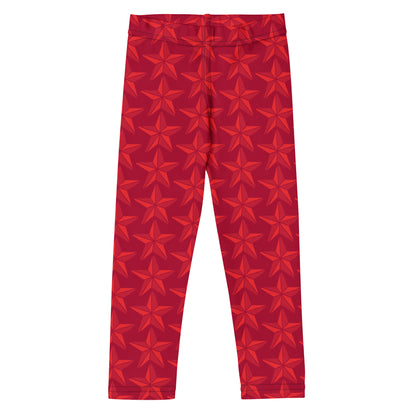 Girls Christmas Red Star Buttery Soft Leggings