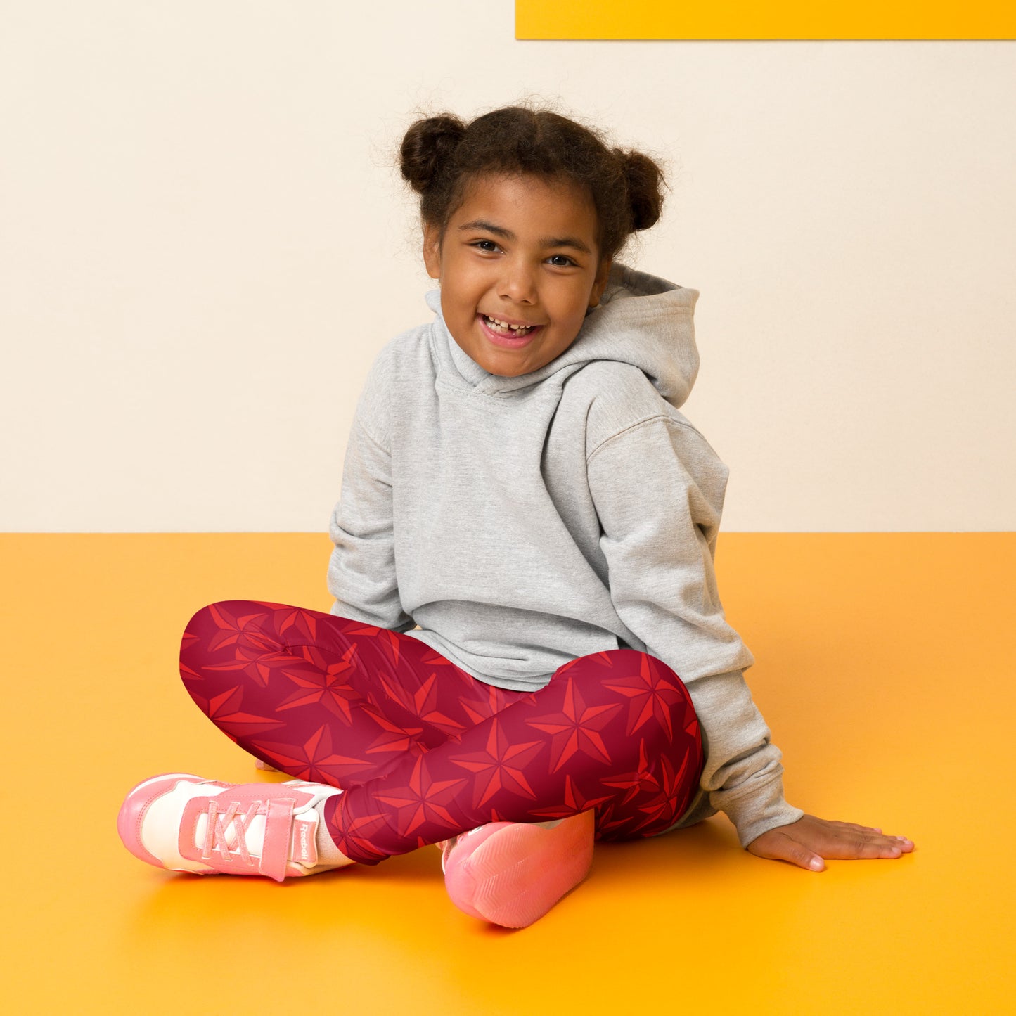 Girls Christmas Red Star Buttery Soft Leggings