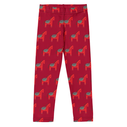 Girls Scandi Horse Christmas Buttery Soft Leggings