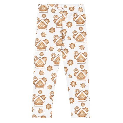 Kids Gingerbread House Christmas Buttery Soft Leggings