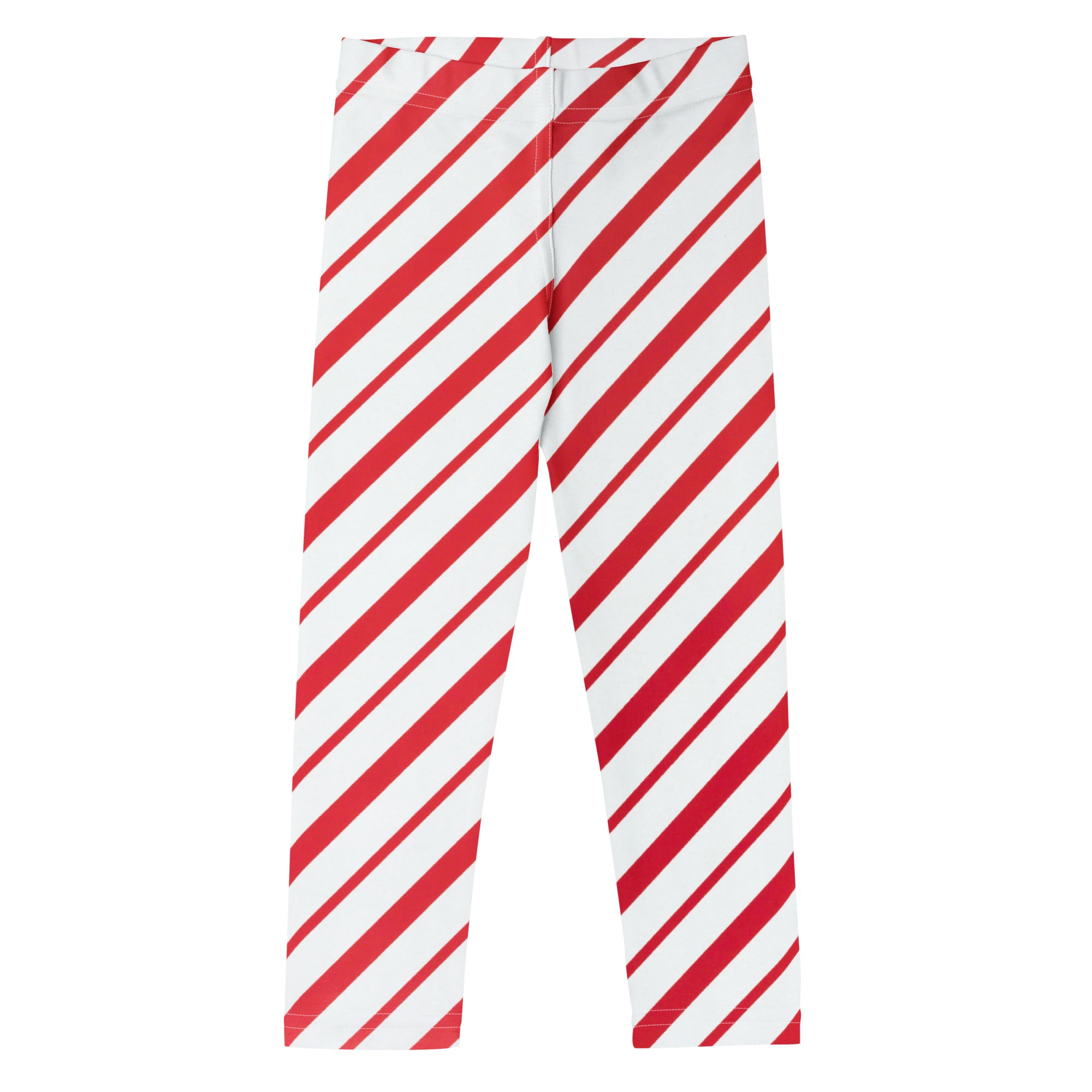 Kids Red Candy Cane Stripe Buttery Soft Leggings