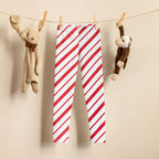 Kids Red Candy Cane Stripe Buttery Soft Leggings