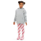 Kids Red Candy Cane Stripe Buttery Soft Leggings