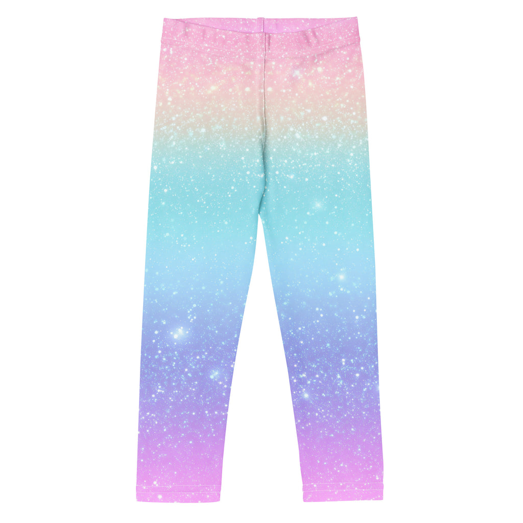Girls Faux Sparkle Effect Rainbow Buttery Soft Leggings
