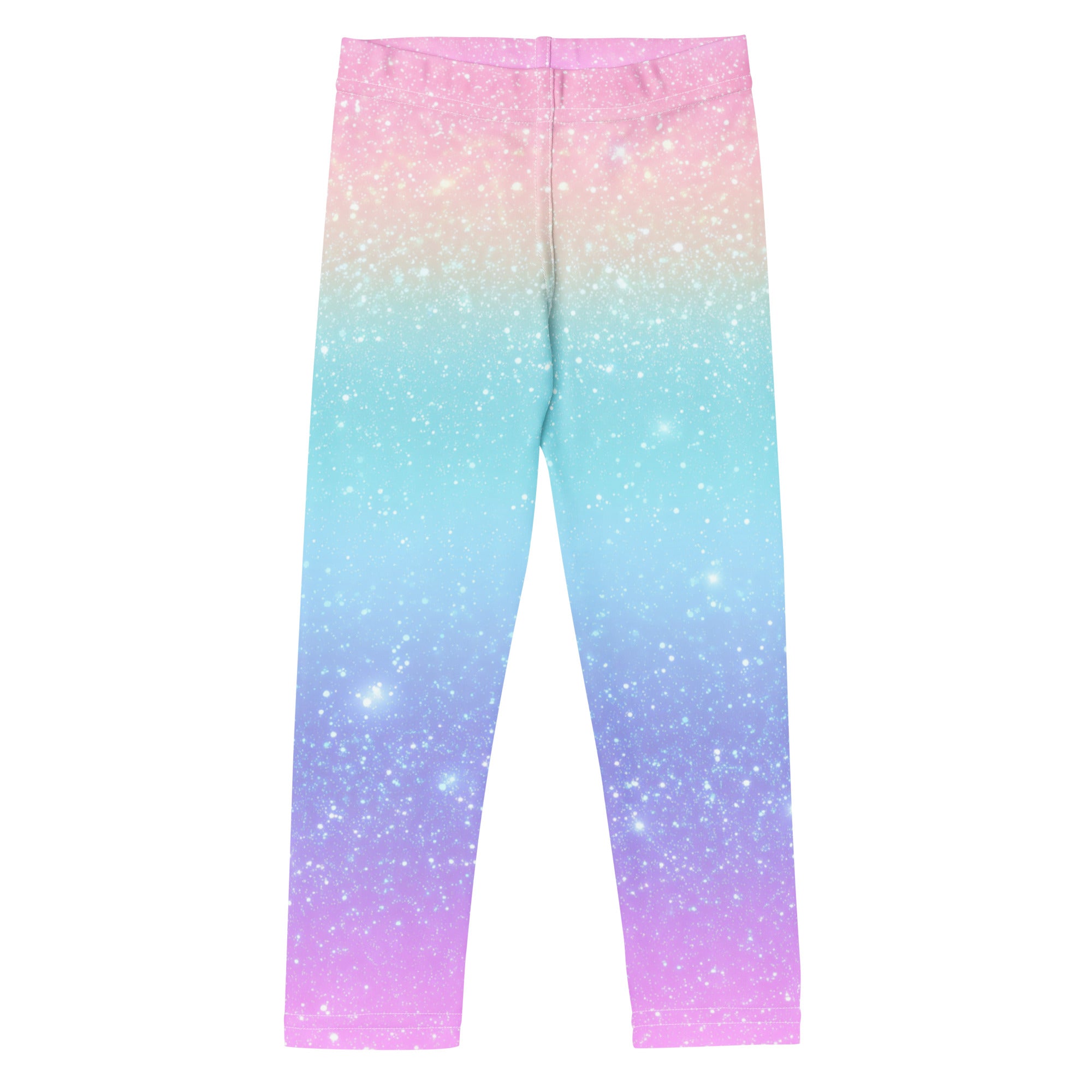 Girls Faux Sparkle Effect Rainbow Buttery Soft Leggings