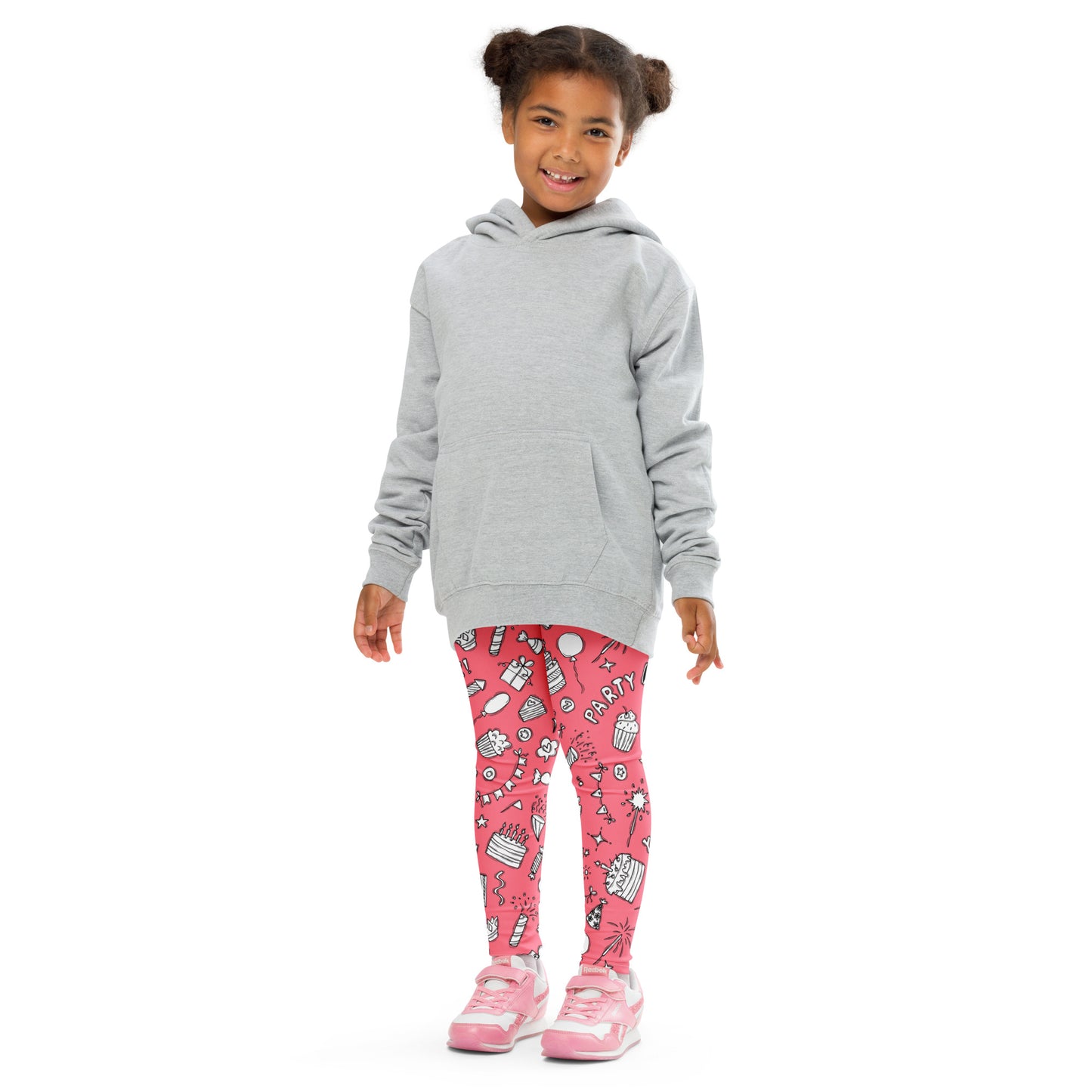 Girls Pink Birthday Party Buttery Soft Leggings