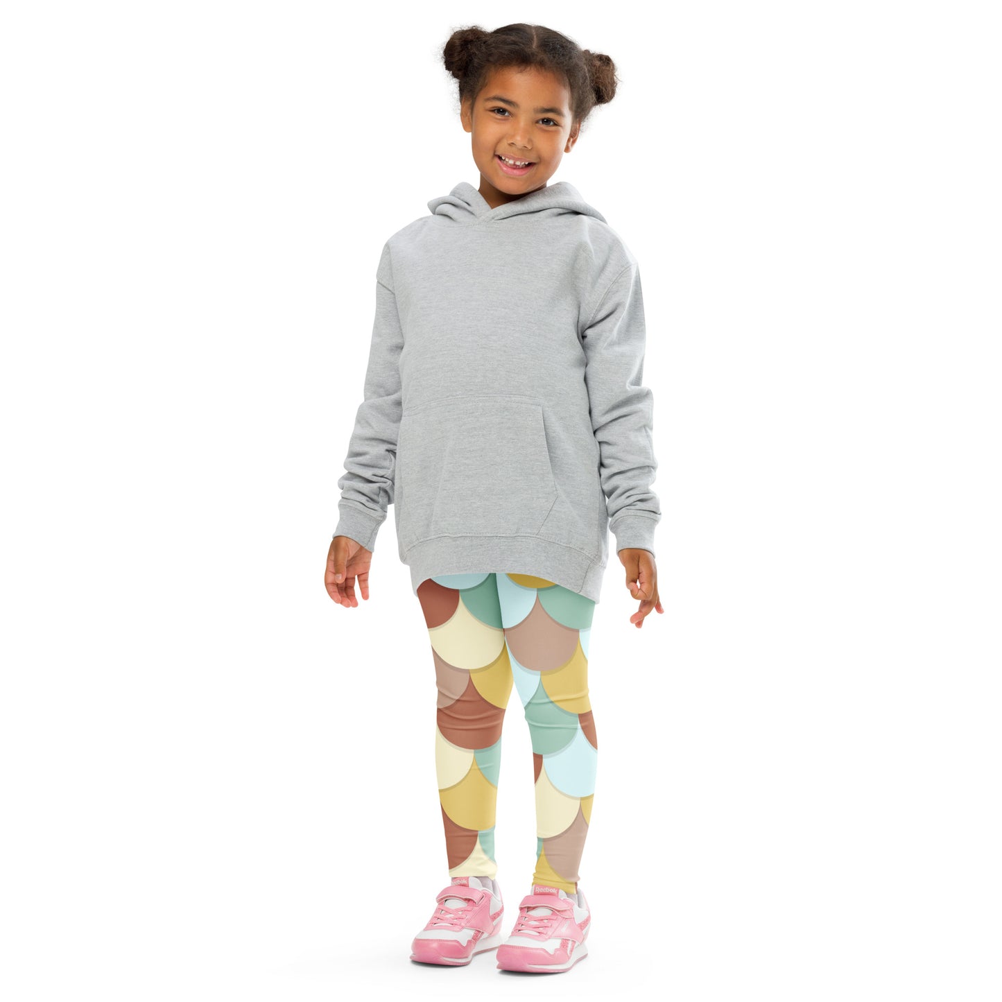 Girls Green and Brown Mermaid Buttery Soft Leggings