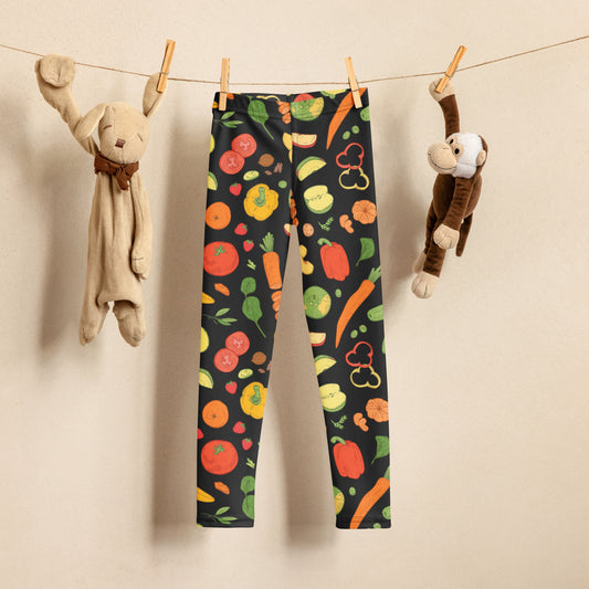 Kids Veggie Print Buttery Soft Leggings