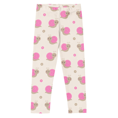 Girls Pink Snail Buttery Soft Leggings