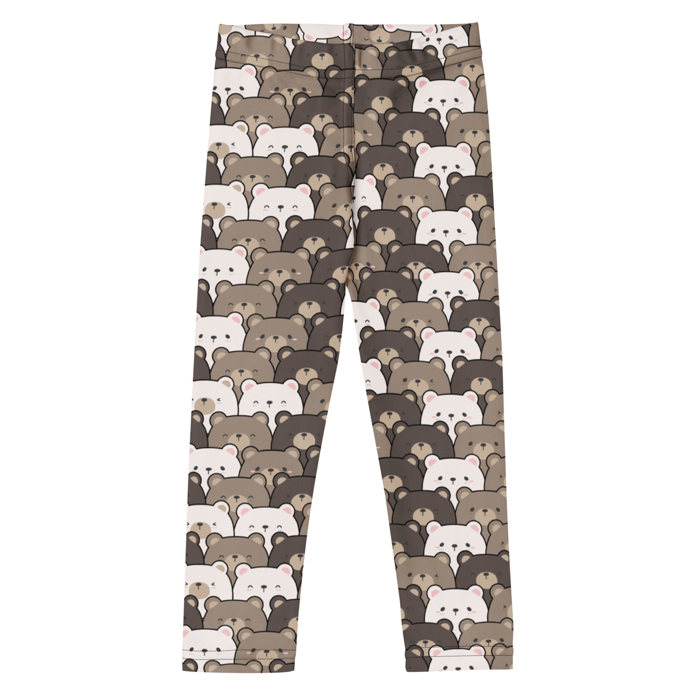 Kids Brown Bear Print Buttery Soft Leggings