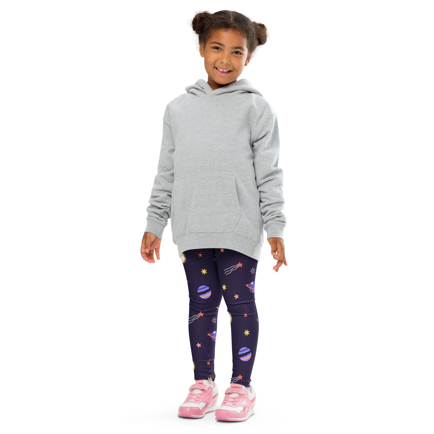 Girls Purple Outer Space Buttery Soft Leggings