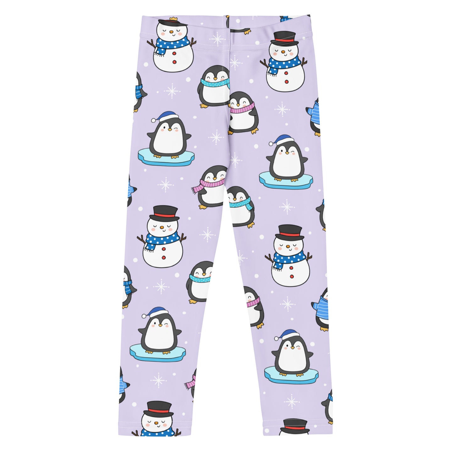 Girls Winter Penguin & Snowman Buttery Soft Leggings