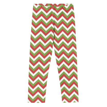 Kids Christmas Chevron Buttery Soft Leggings
