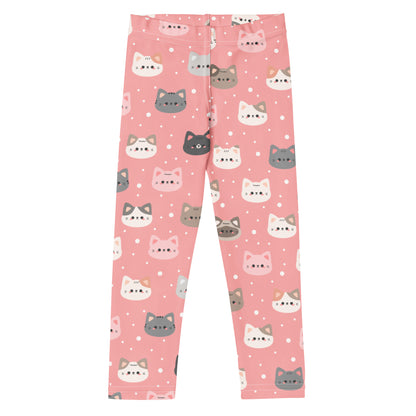 Girls Pink Cat Buttery Soft Leggings
