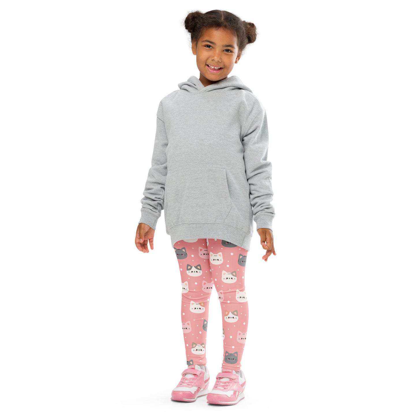 Girls Pink Cat Buttery Soft Leggings
