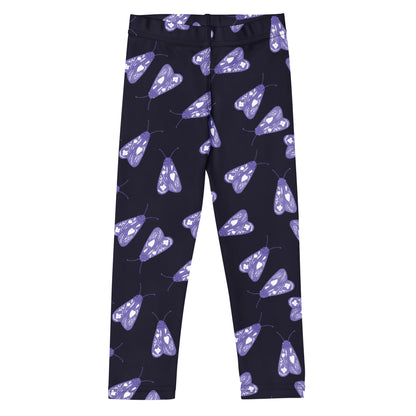 Girls Purple Moth Buttery Soft Leggings