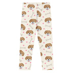 Girls Puppy Print Buttery Soft Leggings