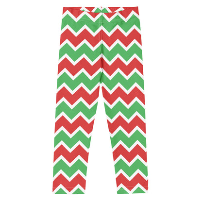 Kids Christmas Chevron Striped Buttery Soft Leggings
