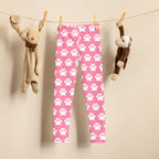 Girls Pink Paw Print Buttery Soft Leggings