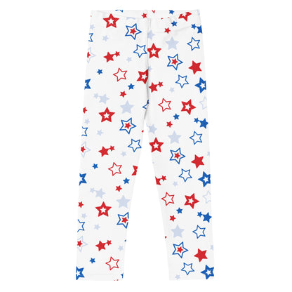 Kids Red, White & Blue Stars Buttery Soft Leggings