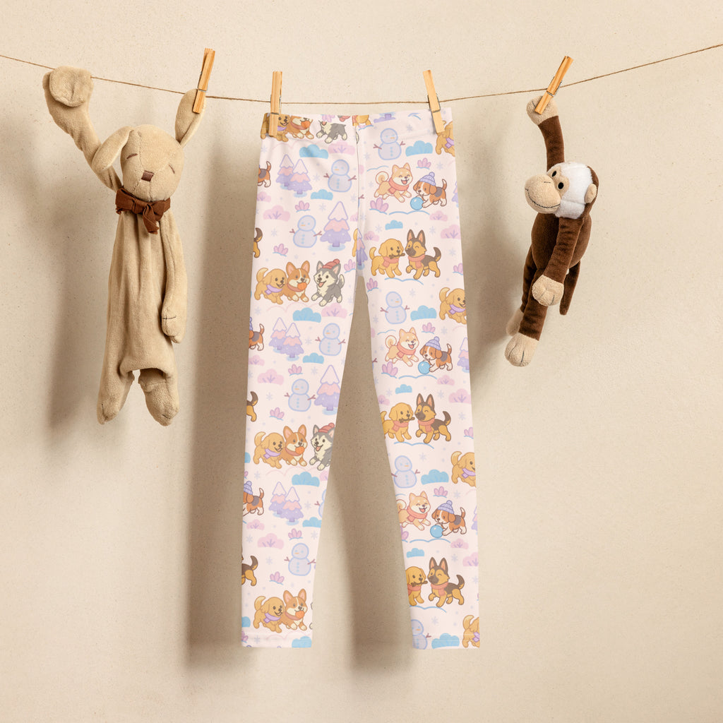 Kids Winter Puppies Buttery Soft Leggings