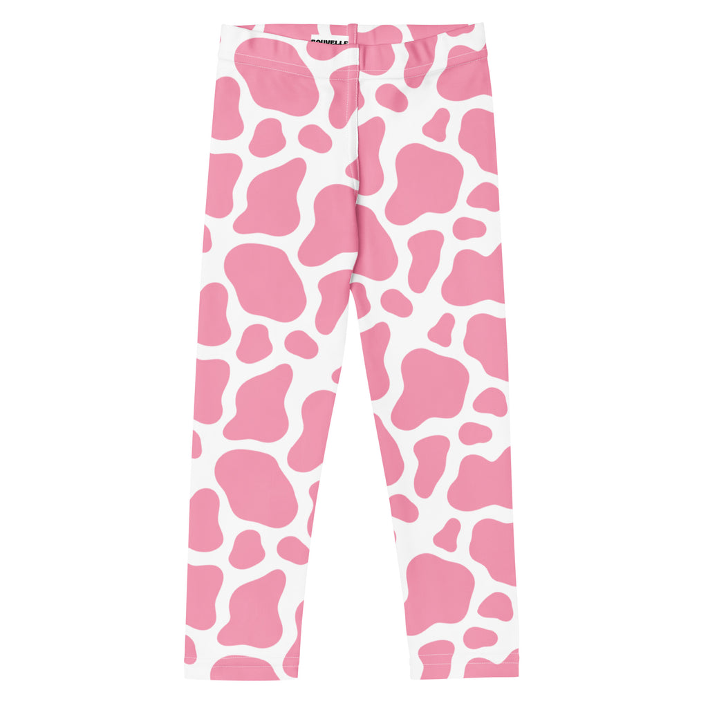Girls Pink Cow Print Buttery Soft Leggings