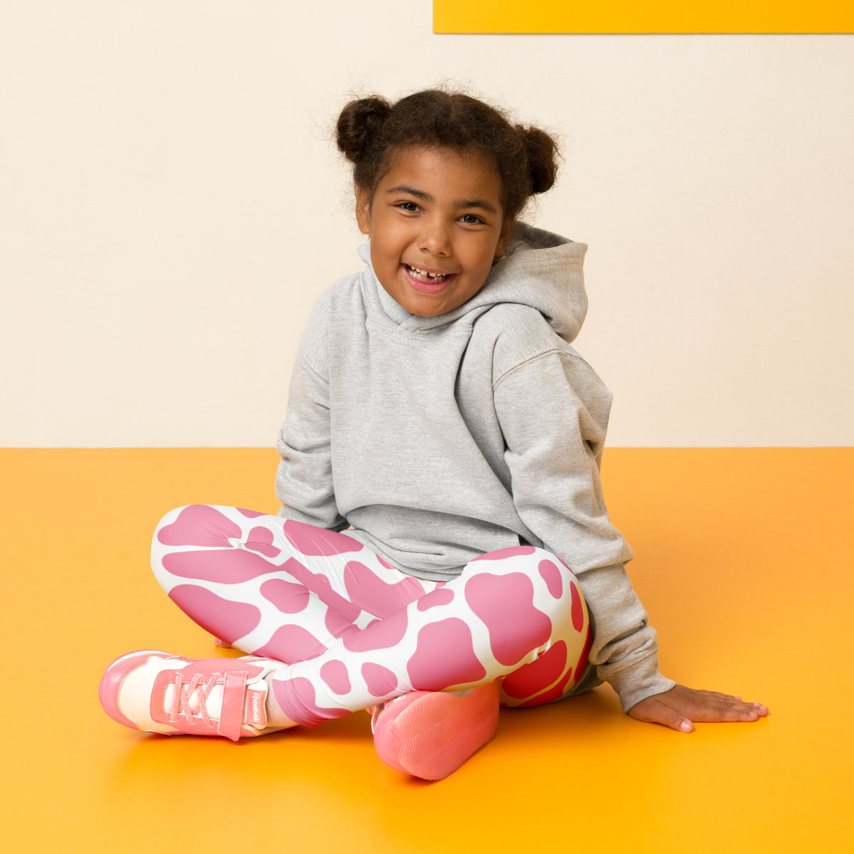 Girls Pink Cow Print Buttery Soft Leggings
