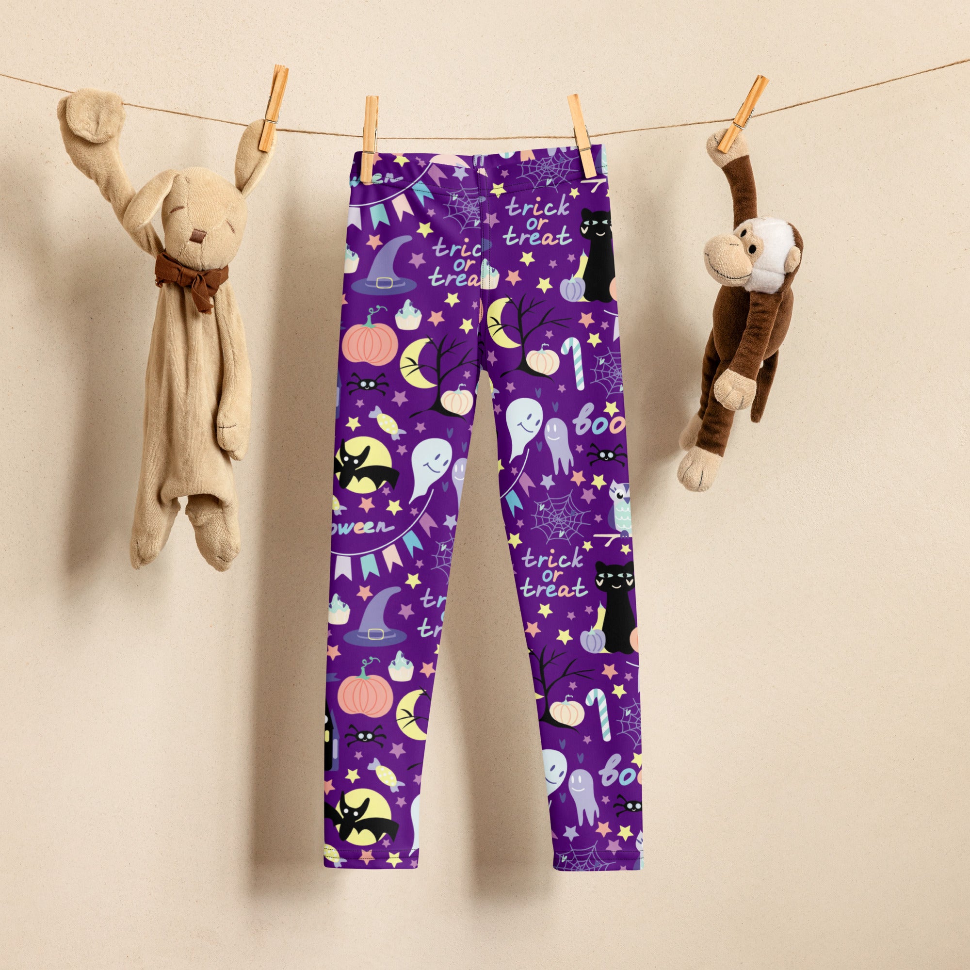 Girls Spooky Halloween Leggings - Warm, Buttery Soft & Stretchy