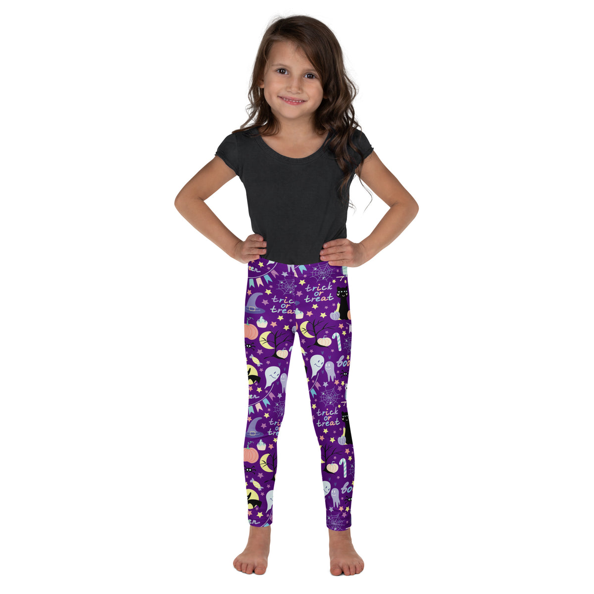 Girls Spooky Halloween Leggings - Warm, Buttery Soft & Stretchy