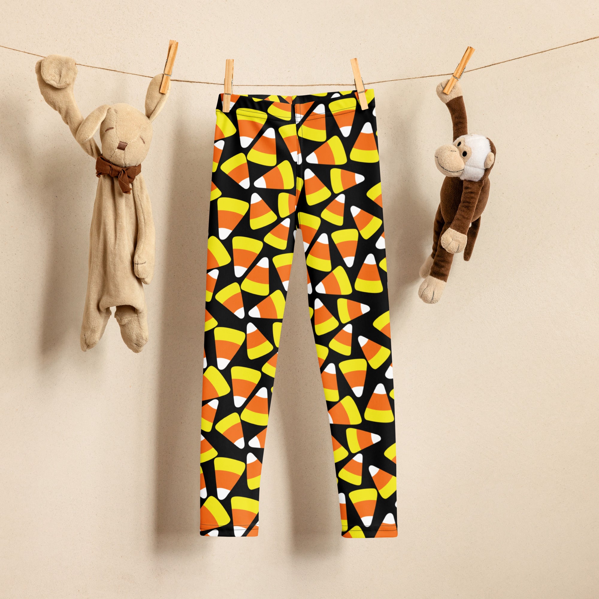 Kids Candy Corn Leggings - Warm, Buttery Soft & Stretchy
