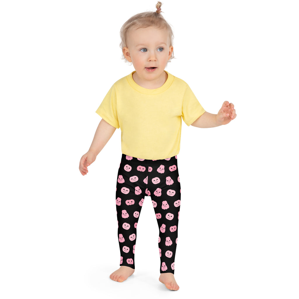 Girls Pink Pumpkin Leggings - Warm, Buttery Soft & Stretchy