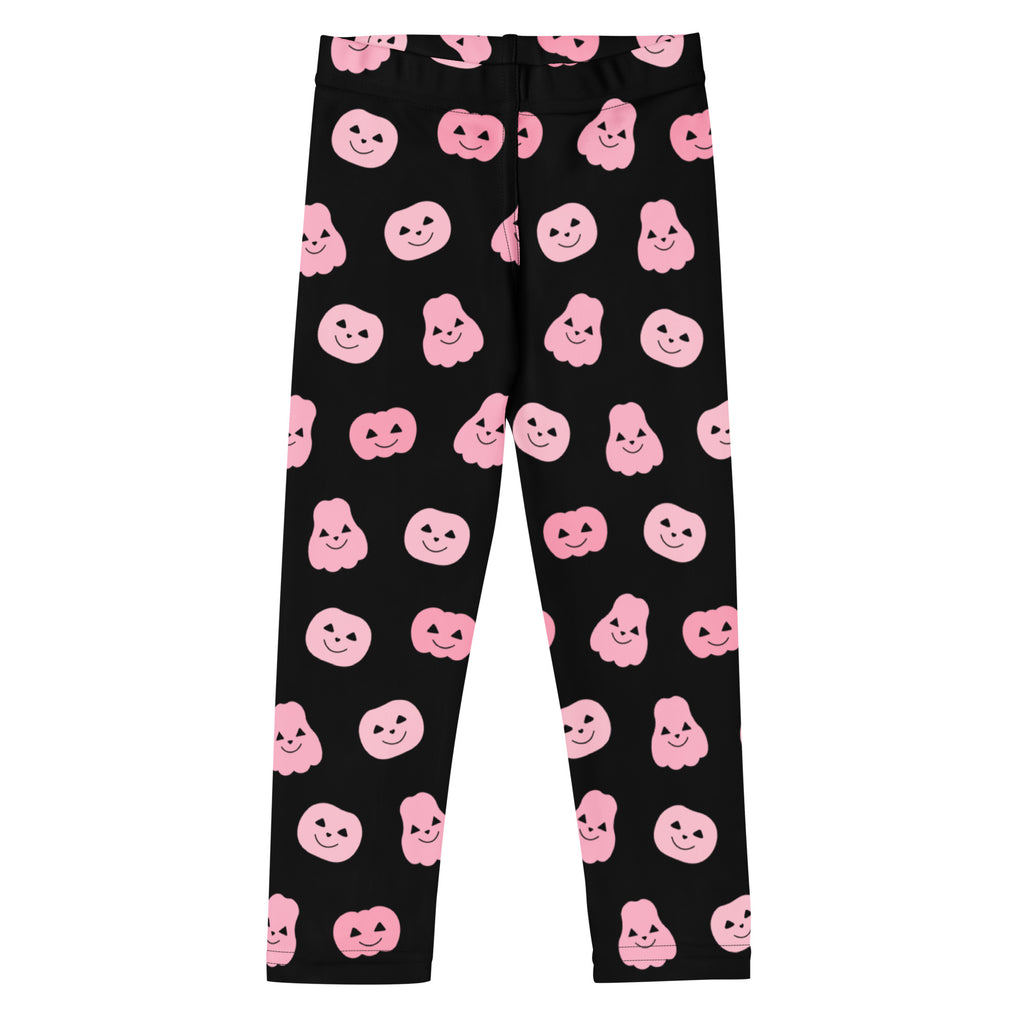 Girls Pink Pumpkin Leggings - Warm, Buttery Soft & Stretchy