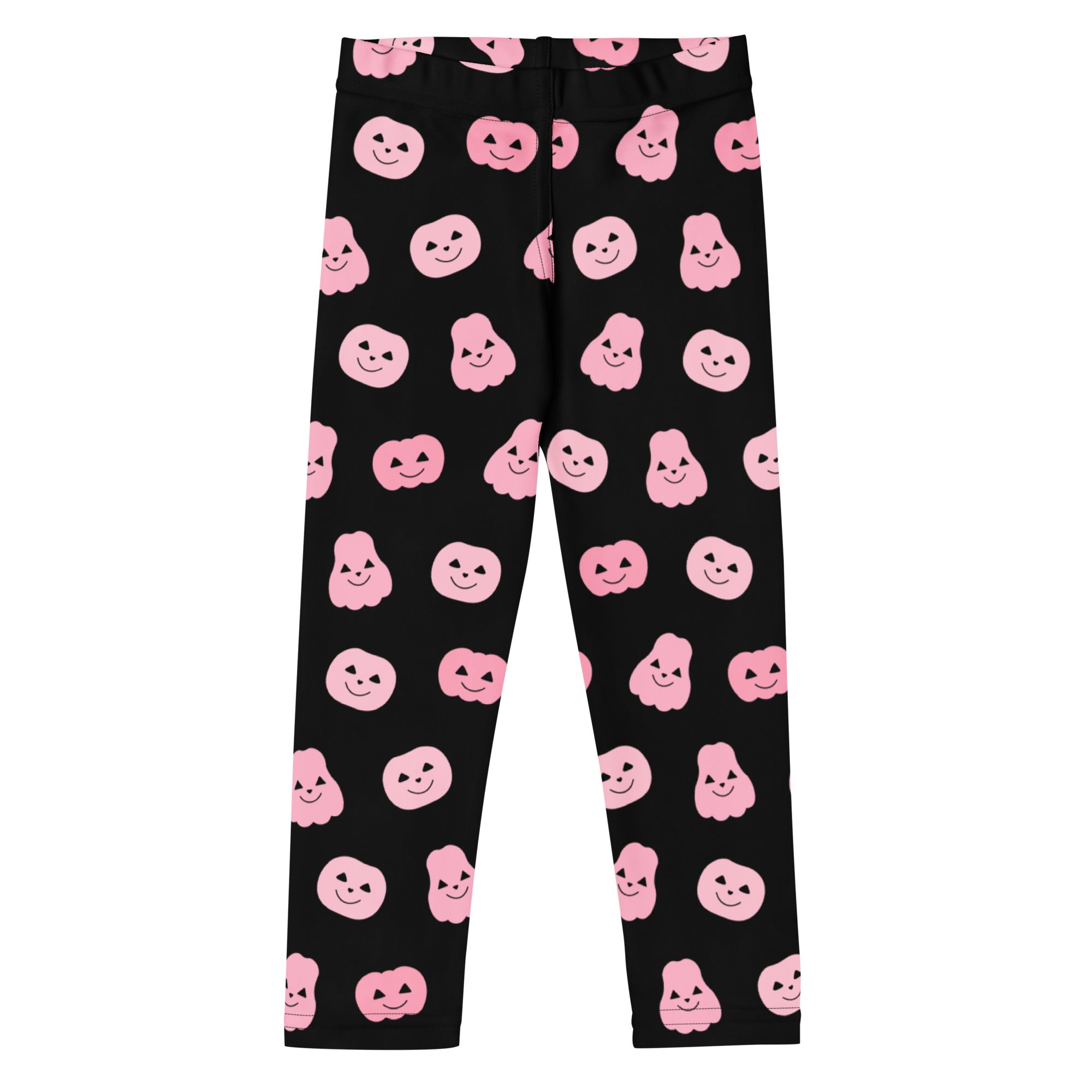 Girls Pink Pumpkin Leggings - Warm, Buttery Soft & Stretchy