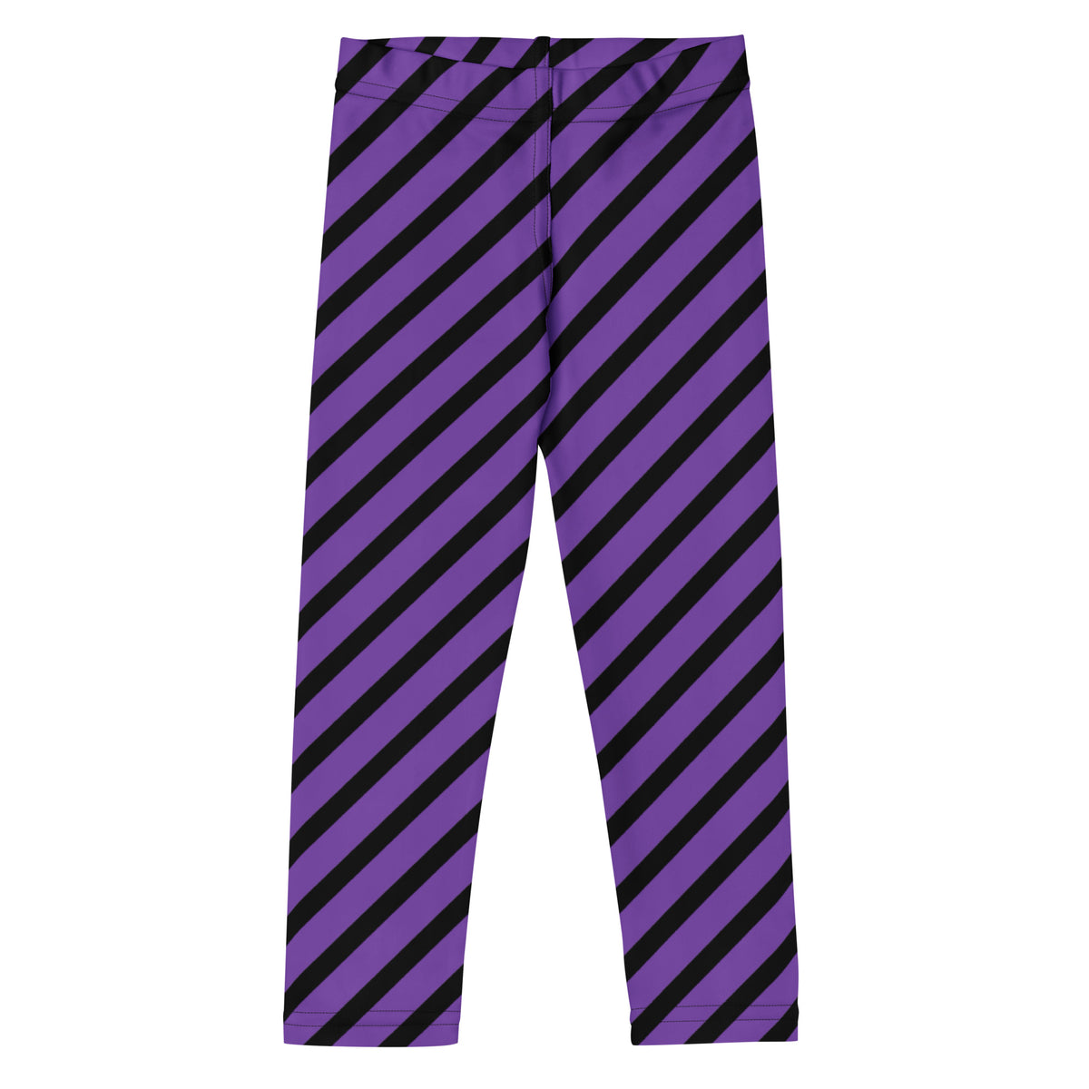 Girls Purple Striped Halloween Leggings - Warm, Buttery Soft & Stretchy