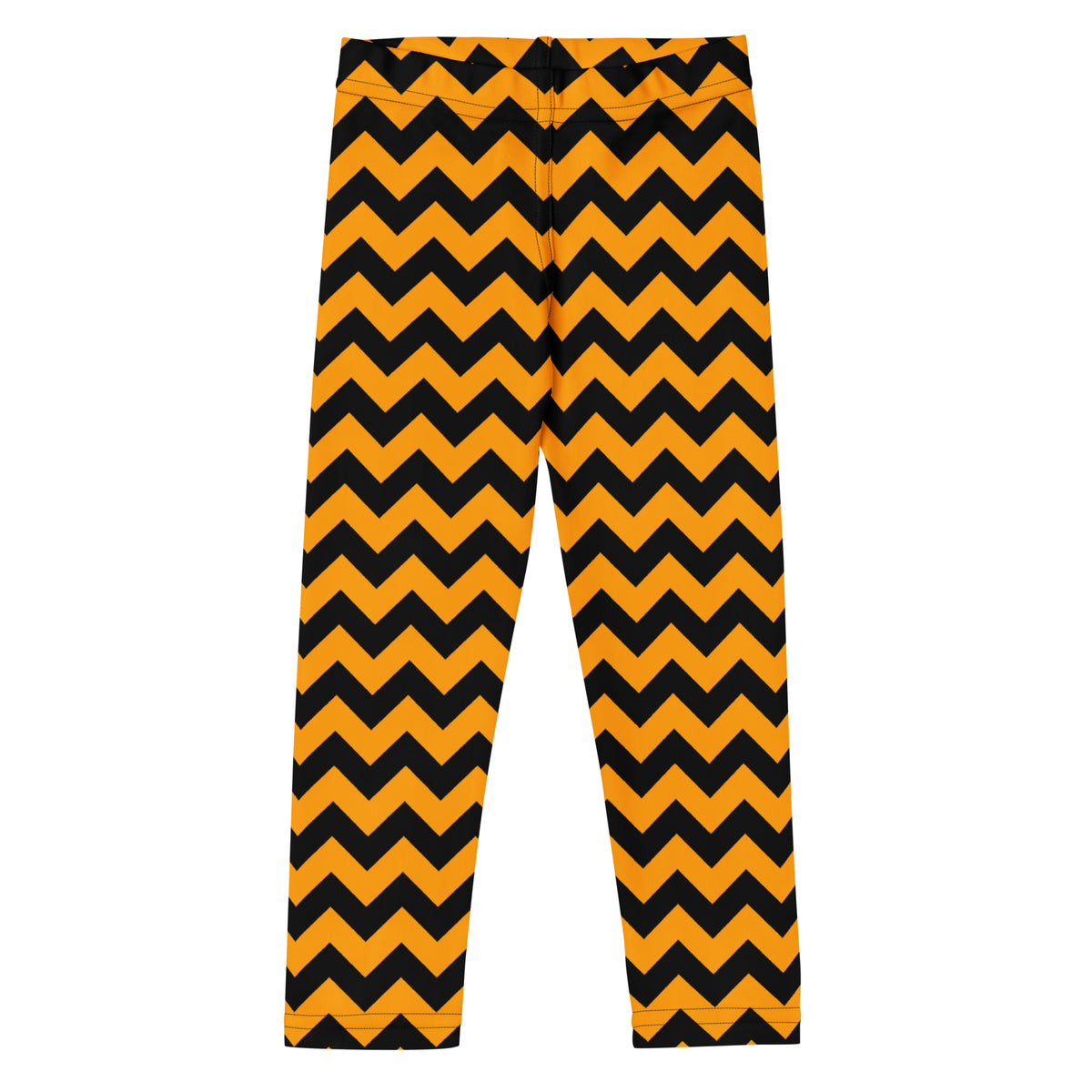Girls Orange Chevron Halloween Leggings - Warm, Buttery Soft & Stretchy