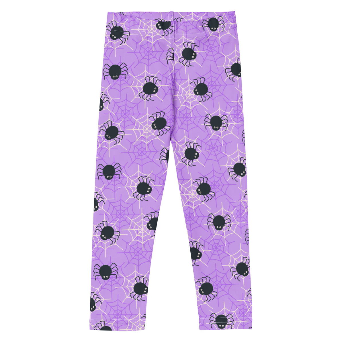 Girls Purple Spider Web Halloween Leggings - Warm, Buttery Soft & Stretchy