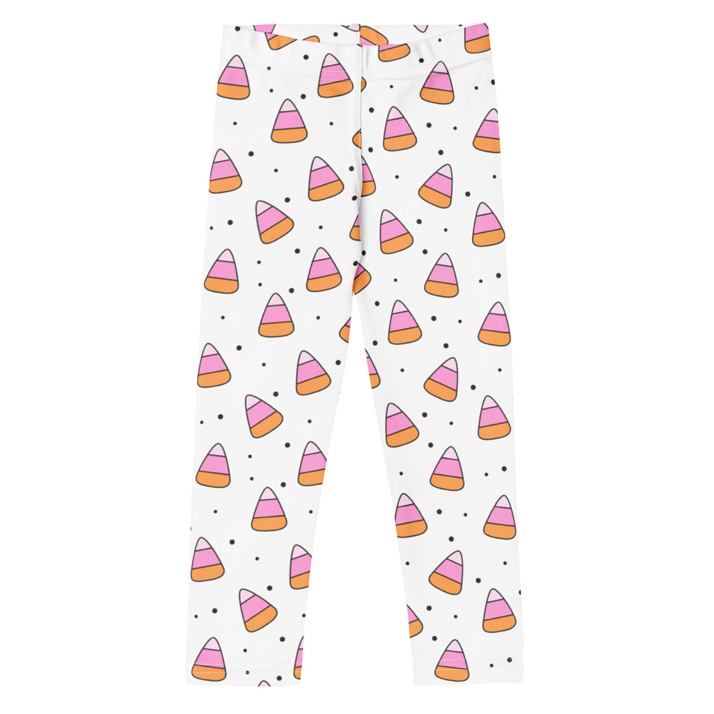 Girls Pink Candy Corn Leggings - Warm, Buttery Soft & Stretchy
