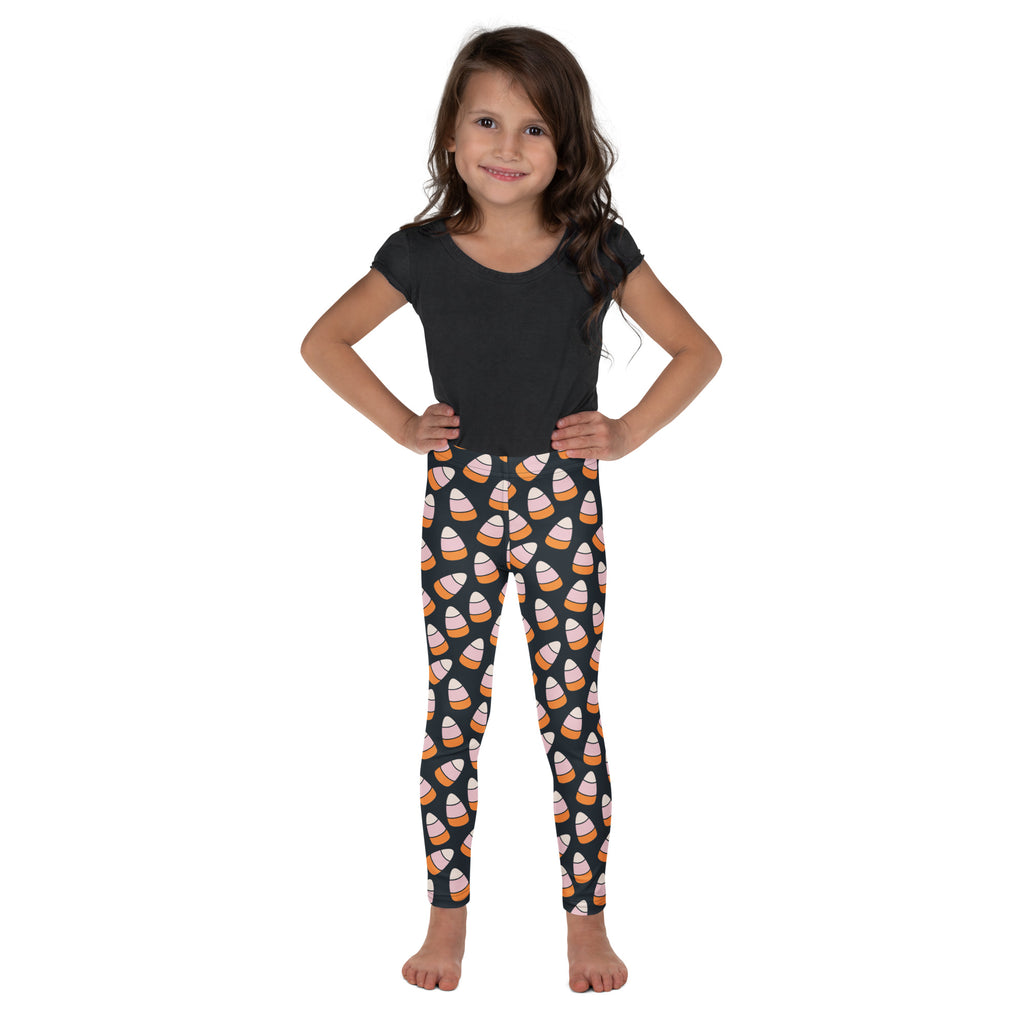 Girls Pink & Orange Candy Corn Leggings - Warm, Buttery Soft & Stretchy