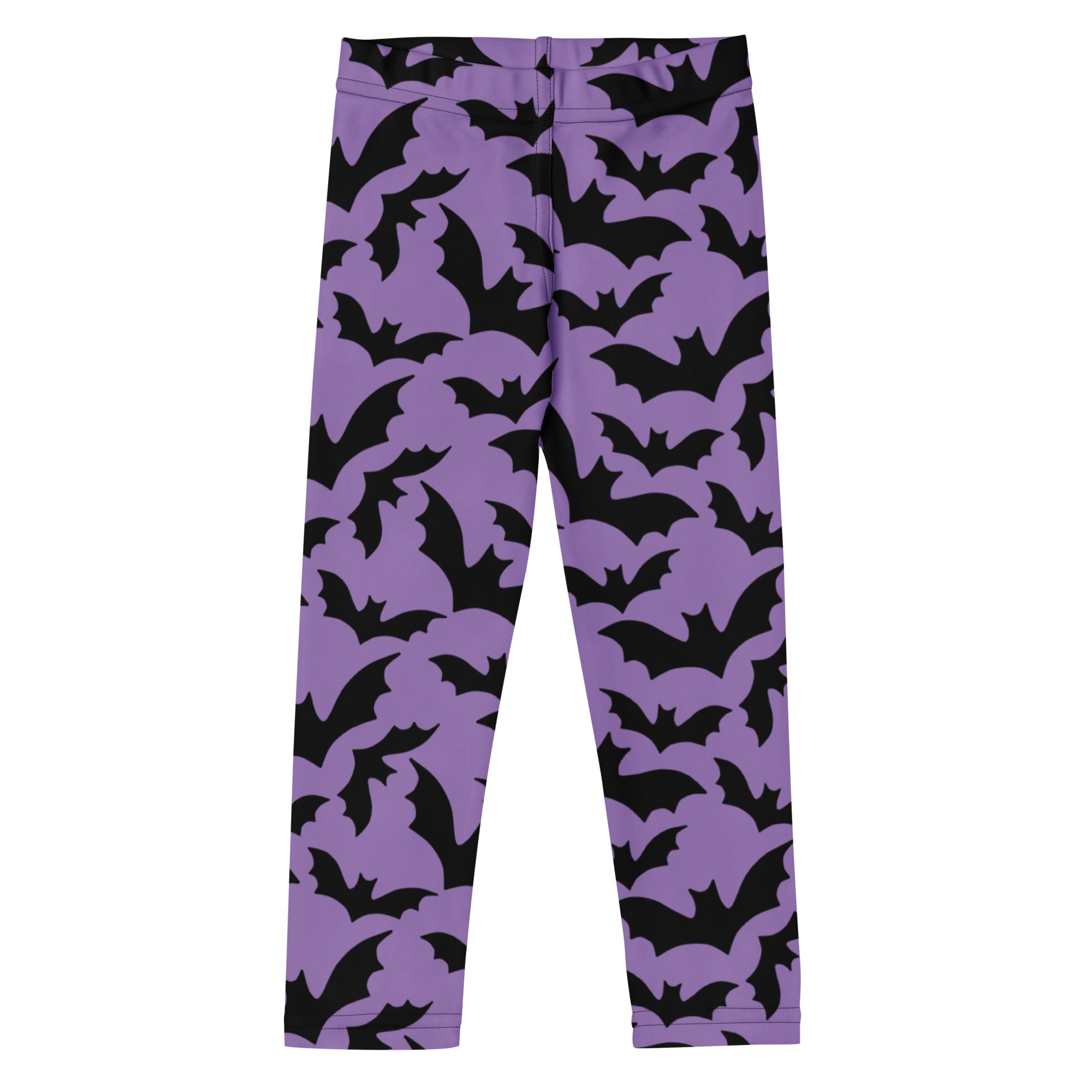 Girls Purple Bat Leggings - Warm, Buttery Soft & Stretchy