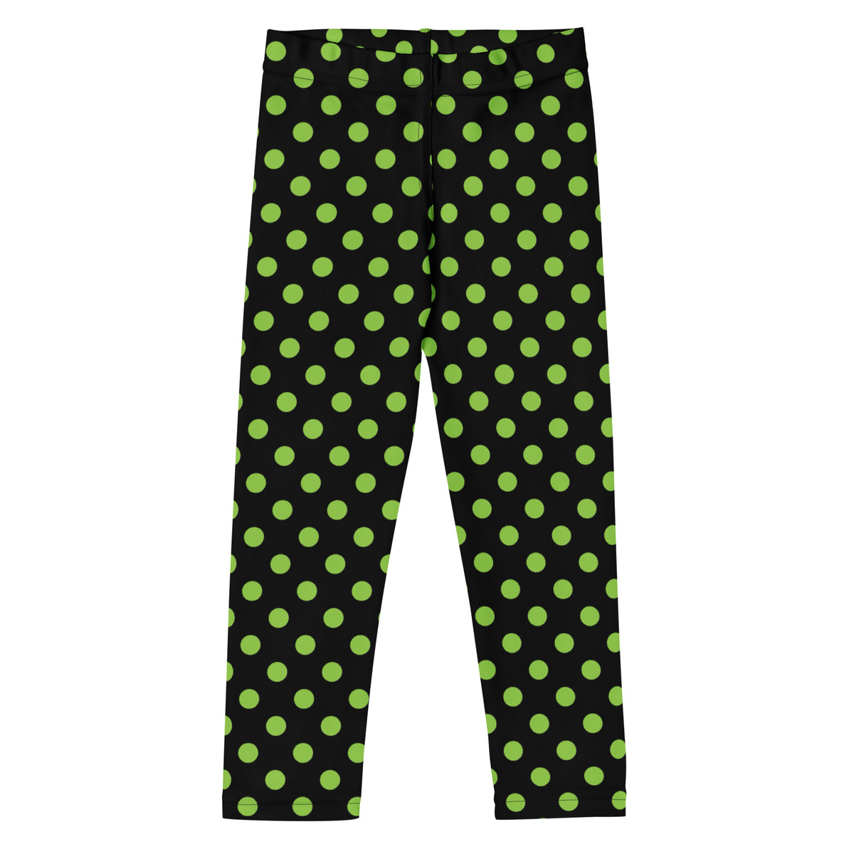 Girls Green Halloween Polka Dot Leggings - Warm, Buttery Soft & Stretchy