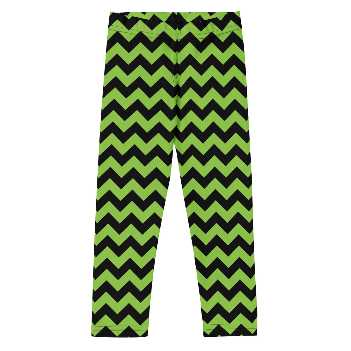 Girls Green Chevron Halloween Leggings - Warm, Buttery Soft & Stretchy