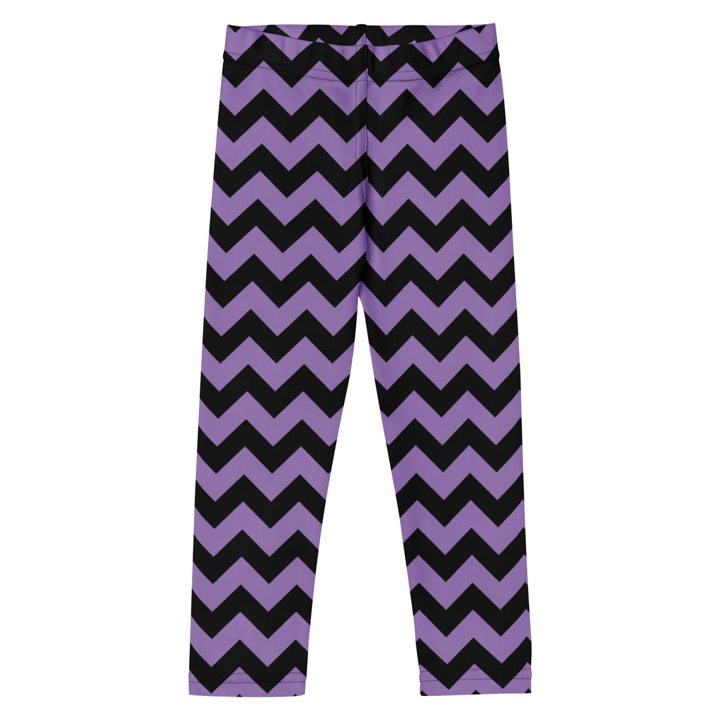 Girls Purple Chevron Halloween Leggings - Warm, Buttery Soft & Stretchy